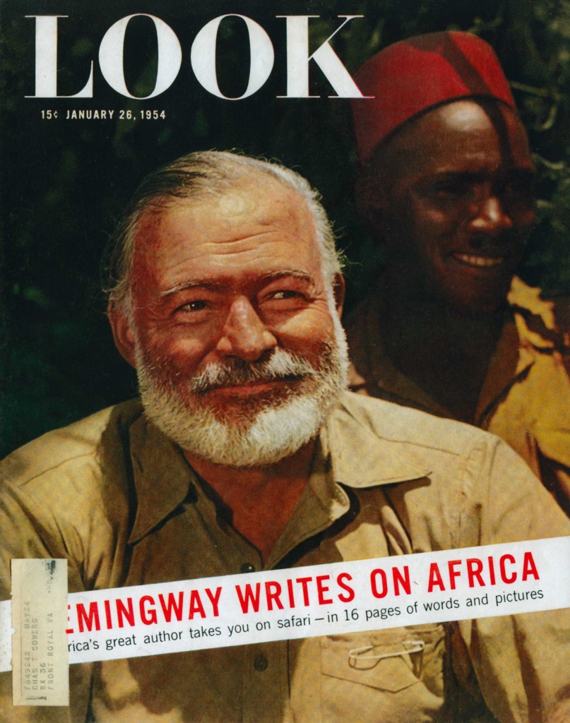 Edição da “Look” datada de 26 de Janeiro de 1954, um dia após a notícia do acidente de Hemingway