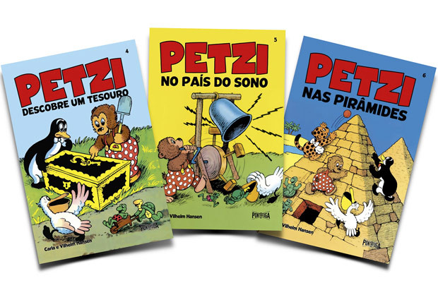 Ponto de Fuga, Petzi, Petzi descobre um tesouro, Petzi no país do sono, Petzi nas pirâmides