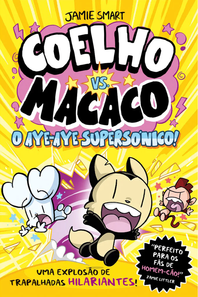 Coelho vs. Macaco 4, Coelho vs. Macaco, Deus Me Livro, Crítica, Porto Editora, O Aye-Aye Supersónico!, Jamie Smart