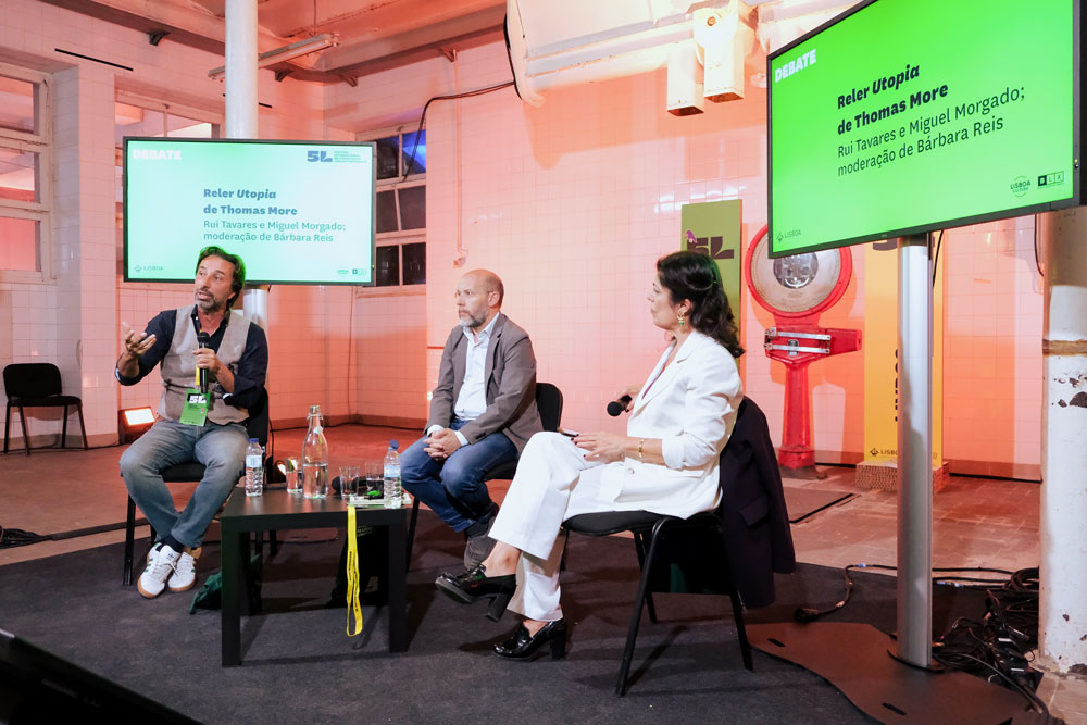 Festival 5L, Festival 5L 2025, 5L, 5L 2025, Deus Me Livro, Juan Villoro, José Alberto Carvalho, Nuno Artur Silva, Desenha-me Uma Máquina, Isabel Lucas, Paul Lynch, Miguel Morgado, Bárbara Reis, Rui Tavares, Capicua, Samuel Úria, Utopia, Thomas More, Não Sou um Robô, O Ofício da Língua, A Canção do Profeta,