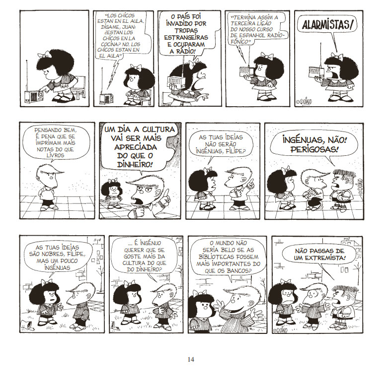 Curtas da Estante, Mafalda a Presidente, Quino, Iguana, Deus Me Livro,