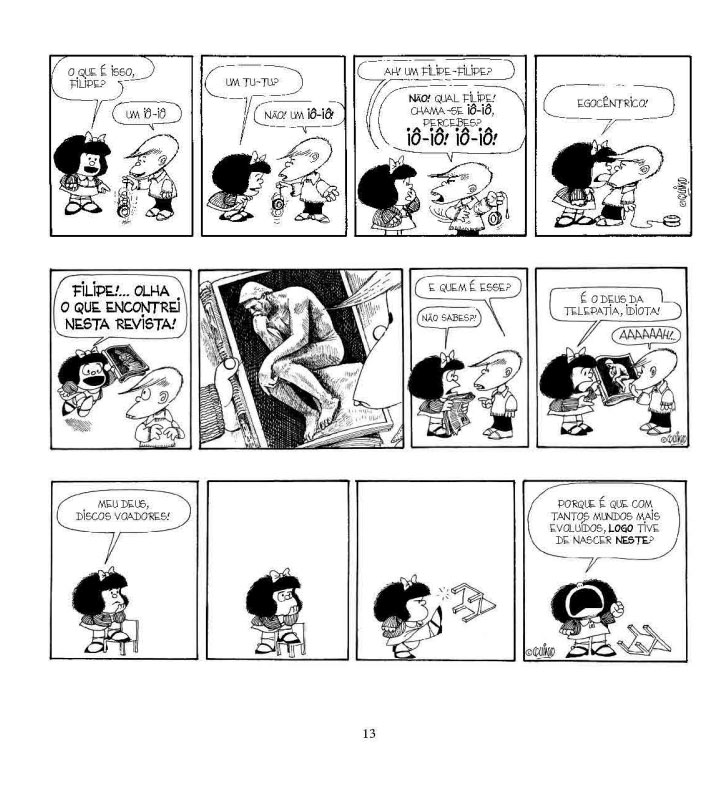 Curtas da Estante, Deus Me Livro, Iguana, Mafalda: A Pequena Filósofa, Mafalda, A Pequena Filósofa,