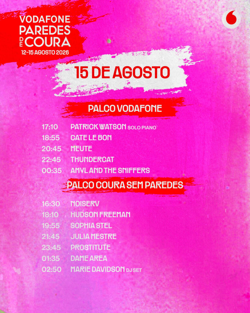 Vodafone Paredes de Coura, Vodafone Paredes de Coura 2026, Deus Me Livro, Horários,