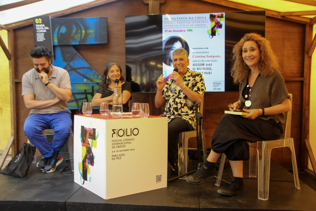 Assim Vai o Mundo Cristina!, FOLIO, FOLIO 2026, Deus Me Livro, Tinta da China, Cristina Sampaio, Bárbara Bulhosa, Sérgio Rui Gomes, Jorge Silva,